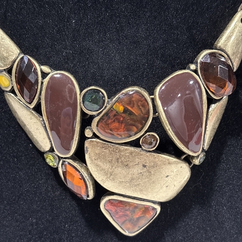 Lot Of 2 Unmarked Amber/Gold Necklaces - Picture 13 of 16